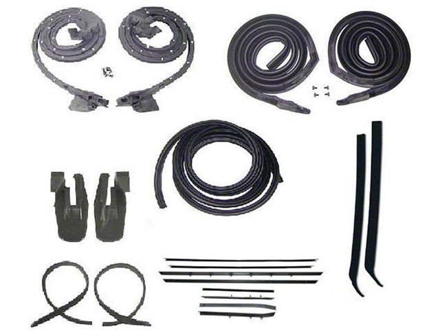 Firebird Coupe Body Weatherstrip Kit, With Reproduction Window Felt, For Cars With Standard Or Deluxe Interior, 1967