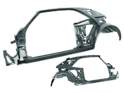 Firebird Coupe Quarter Door Frame Assembly, Left, 1968