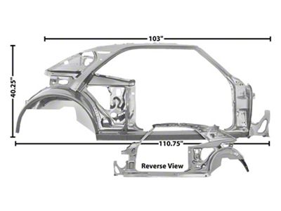 Firebird Coupe Quarter Door Frame Assembly, Right, 1969