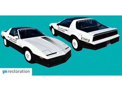 Daytona 500 Pace Car Stripe Kit; Dark Charcoal (1983 Firebird)