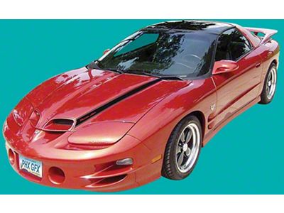 Firebird Decal Set, Trans Am, Charcoal, Ram Air On Hood 1998-2002 (Trans Am)