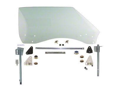 Door Window Assembly; Clear; Passenger Side (68-69 Firebird)