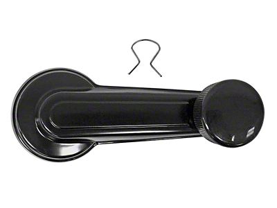 Door Window Crank; Black (82-92 Firebird)
