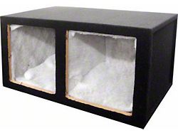 Dual 15-Inch Square Hole Subwoofer Box; Carpeted (82-92 Firebird)