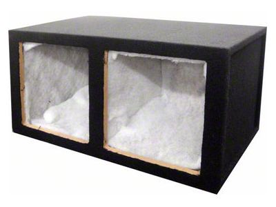 Dual 15-Inch Square Hole Subwoofer Box; Carpeted (82-92 Firebird)