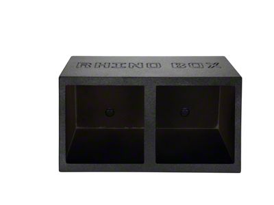 Dual 15-Inch Square Hole Subwoofer Box; Poly Coated (82-92 Firebird)