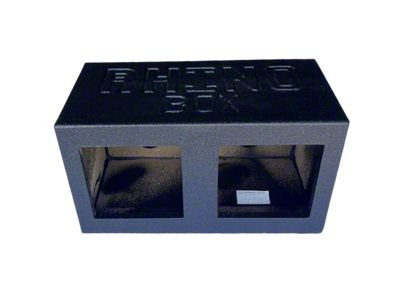 Dual 8-Inch Square Hole Subwoofer Box; Poly Coated (82-92 Firebird)