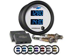 Dual Digital Wideband Air/Fuel Ratio Gauge; White 7 Color (Universal; Some Adaptation May Be Required)