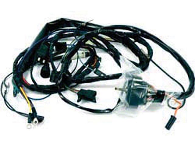 Firebird Engine Wiring Harness, V8, With Unitized Distributor, Without Air Conditioning, 1972