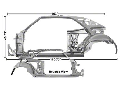 Firebird - Firebird Coupe Quarter Door Frame Assembly, Left Hand Side, 1969