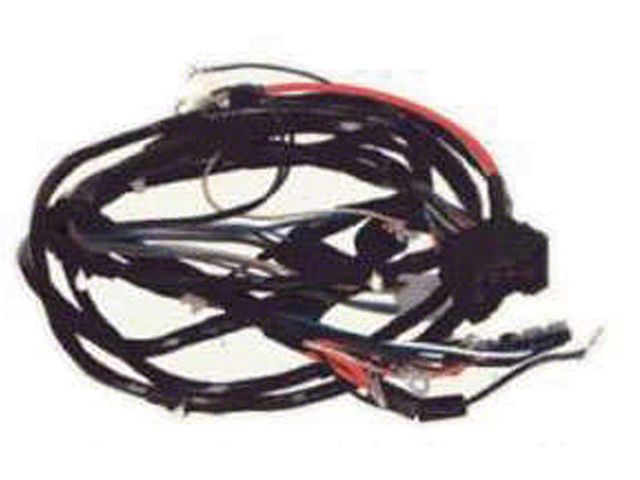 Firebird Front Light Wiring Harness, V8, With Gauges & Cornering Lights, 1968