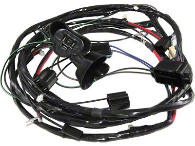 Firebird Front Light Wiring Harness, V8, With Rally Gauges,1967
