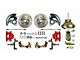 Firebird Front Power Disc Brake Conversion Kit With 11 Factory Syle Booster, 2 Drop 1967-1969