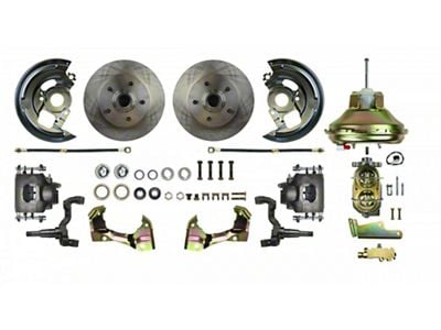 Firebird Front Power Disc Brake Conversion Kit With 11 Factory Syle Booster, 1967-1969
