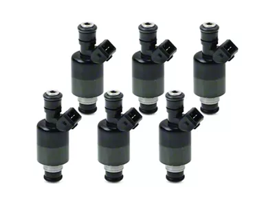 Fuel Injector Kit; Set of 6; Black (93-95 3.4L Firebird)