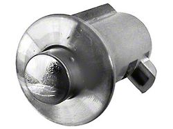 Glove Box/Console Keyless Lock Button; Brushed Stainless Steel (67-74 Firebird)