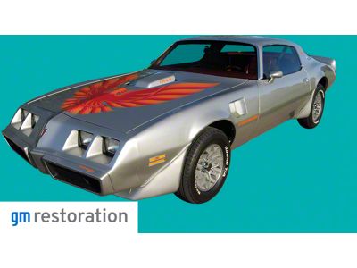 Hood Bird Decal; Red (78-80 Firebird)