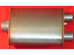 HVS Welded Performance Center/Dual Muffler; 3-Inch Inlet/2.50-Inch Outlet (Universal; Some Adaptation May Be Required)