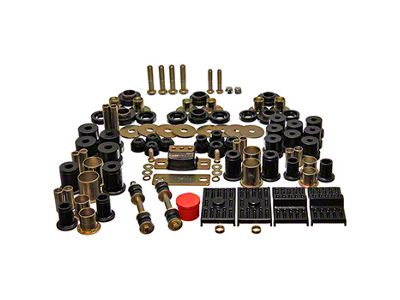 Hyper-Flex System Complete Bushing Kit; Black (74-79 Firebird)