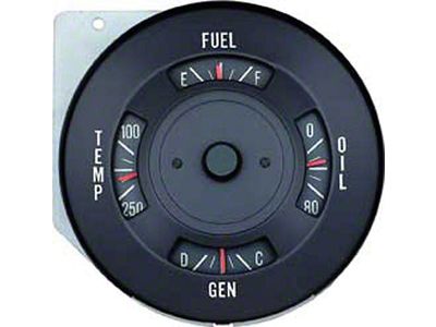 Firebird Instrument Cluster, Four Gauge, 1968