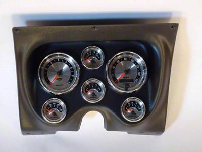 Firebird Instrument Cluster Panel, Black Finish, With American Muscle Series Autometer Gauges, 1967-1968