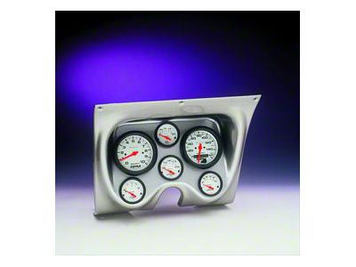 Firebird Instrument Cluster Panel, Brushed Aluminum Finish,With Phantom Series Autometer Gauges, 1967-1968