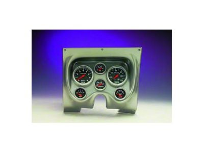 Firebird Instrument Cluster Panel, Brushed Aluminum Finish,With Sport-Comp Series Autometer Gauges, 1967-1968