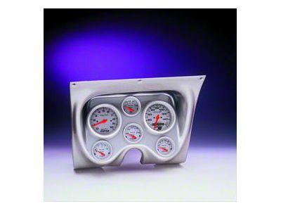 Firebird Instrument Cluster Panel, Brushed Aluminum Finish,With Ultra-Lite Series Autometer Gauges, 1967-1968