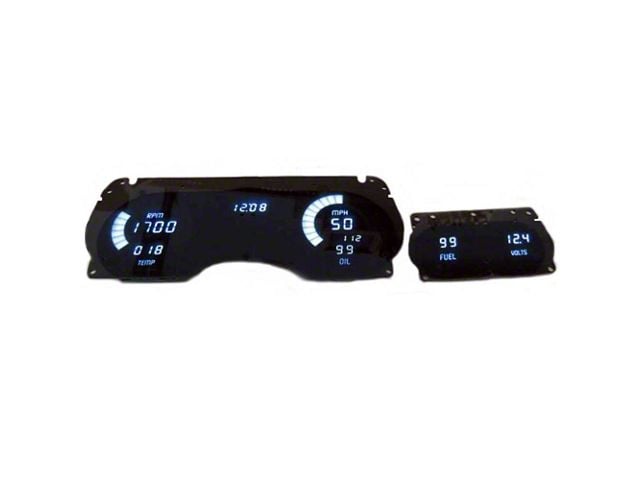 Firebird - Led Digital Replacment Gauge Panel, Blue, 1970-1981