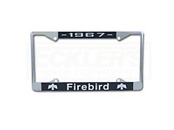 Firebird License Plate Frame With Firebird Phoenix Logo AndYear, 1967-1981