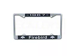 Firebird License Plate Frame With Firebird Phoenix Logo AndYear, 1967-1981