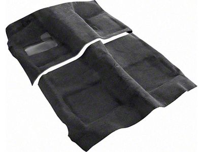 Loop Molded Carpet Set with Jute Padding; Black (67-69 Firebird)
