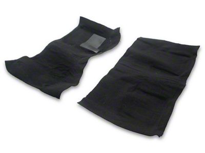 Loop Molded Carpet Set with Jute Padding; Black (67-69 Firebird)