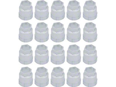 Lug Nut Caps; Silver (82-92 Firebird w/ Aluminum Wheels)