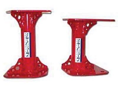 Firebird Motor Mounts, Solid, Tubular, Red, 1998-2002