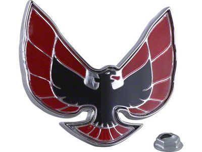Firebird Nose Emblem, Red and Black, 1974-1976