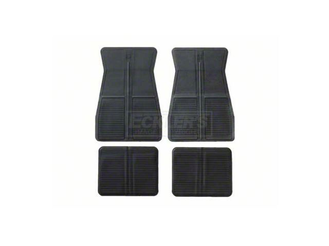 Firebird Original Style Rubber Floor Mats, With GM Logo, 1973-1981