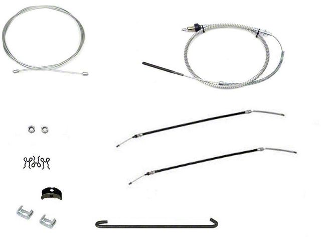 Firebird Parking Brake Cable System Kit, Complete, 1967-1969