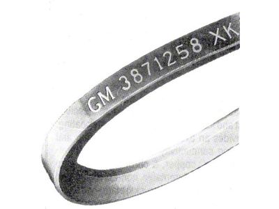 Firebird Power Steering Belt, V8, With Air Conditioning, Without A.I.R, Date Code 2-Q-67, 1967