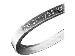 Power Steering Belt, V8, Without Air Conditioning, Date Code 2-Q-67 (1967 Firebird)