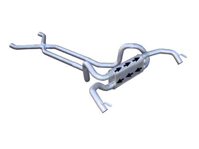Firebird - Pypes Race Pro Exhaust, Crossmember Back With X Pipe And Crossflow Mufflers,2.5 1967-1981