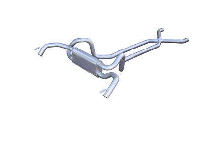 Firebird -Pypes Race Pro Exhaust, Crossmember Back With X Pipe And Crossflow Mufflers, Polished, 2.5, 1967-1981