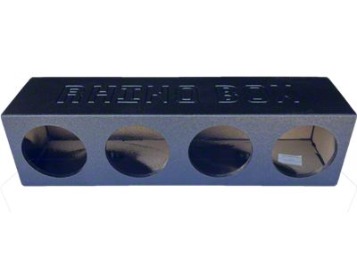 Quad 8-Inch Front Firing Subwoofer Box; Poly Coated (82-92 Firebird)