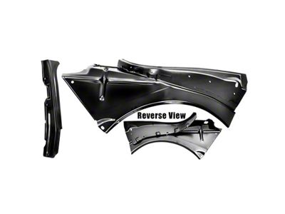 Quarter Panel Inner Bracket; Passenger Side (67-68 Firebird Convertible)