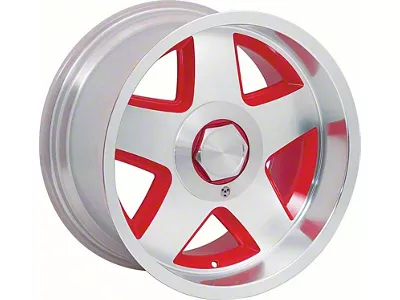 R15 Style Aluminum Wheel with Red Accents; 17x9.5; 16mm Offset (82-92 Firebird)