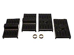 Rear Leaf Spring Isolators; Black (70-81 Firebird w/ Multi-Leaf Springs)