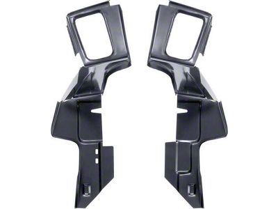 Rear Package Shelf Panel Brackets; EDP Coated (67-69 Firebird Coupe)