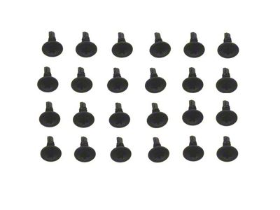 Roof Rail Weatherstrip Channel Screw Kit; 24-Pieces (67-69 Firebird)