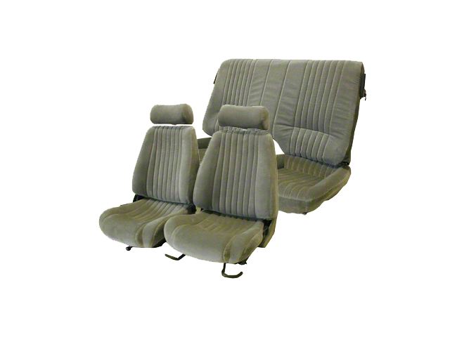 Firebird Seat Covers, Front And Rear, Solid Rear Seat, Trans-Am, Encore Velour, 1985-1992