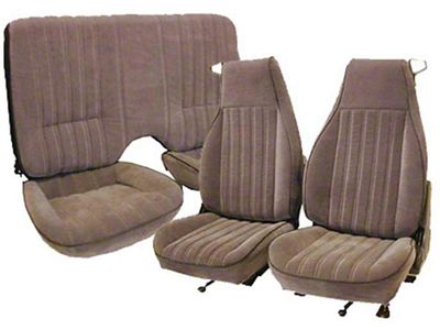 Firebird Seat Covers, Front And Rear, Split Rear Seat, Regal Velour, 1982-1984 (Standard Coupe)